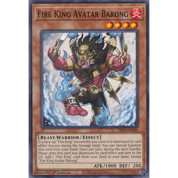 Fire King Avatar Barong - SR14-EN005 - Common 