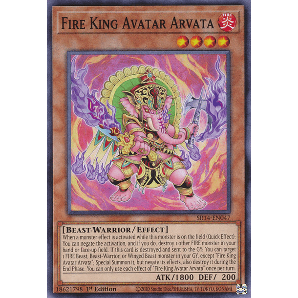 Fire King Avatar Arvata - SR14-EN047 - Common 