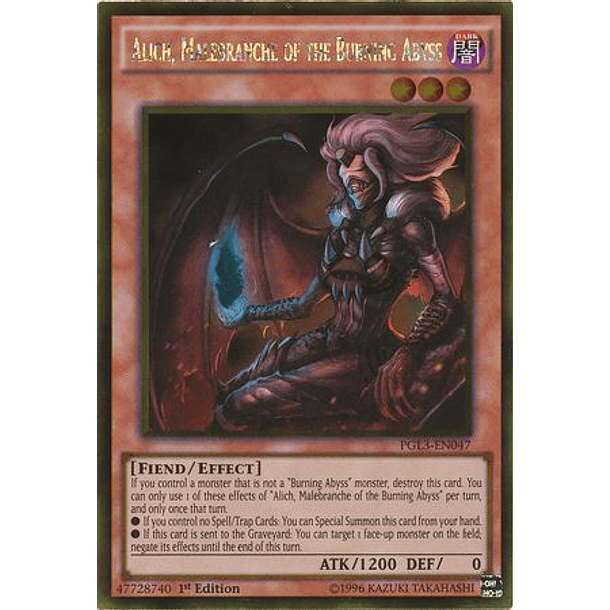 Alich, Malebranche of the Burning Abyss - PGL3-EN047 - Gold Rare