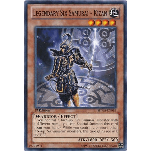Legendary Six Samurai - Kizan - SDWA-EN016 - Common