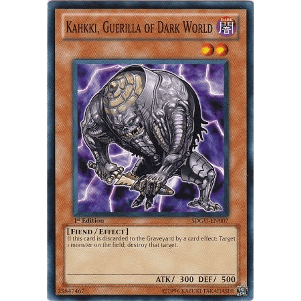Kahkki, Guerilla of Dark World - SDGU-EN007 - Common