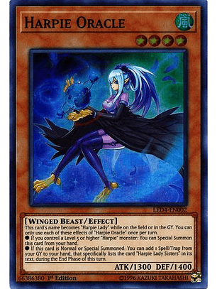 Harpie Oracle - LED4-EN002 - Super Rare 