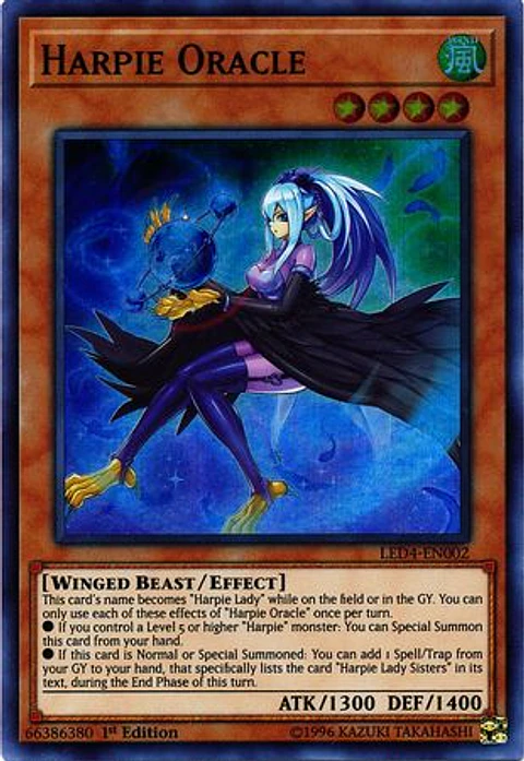 Harpie Oracle - LED4-EN002 - Super Rare 