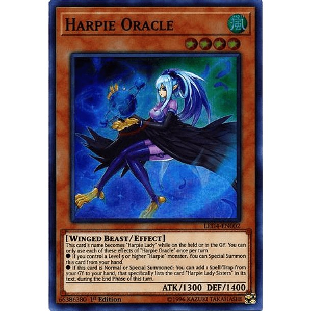 Harpie Oracle - LED4-EN002 - Super Rare 