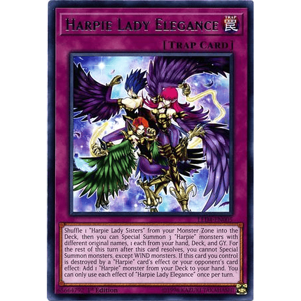Harpie Lady Elegance - LED4-EN005 - Rare
