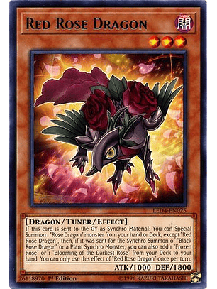 Red Rose Dragon - LED4-EN025 - Rare