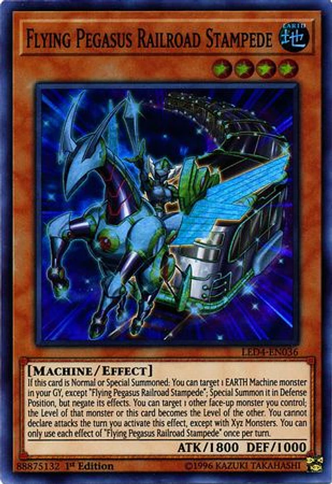 Flying Pegasus Railroad Stampede - LED4-EN036 - Super Rare 