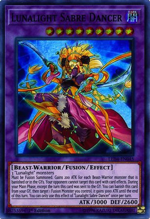 Lunalight Sabre Dancer - LED4-EN045 - Super Rare 