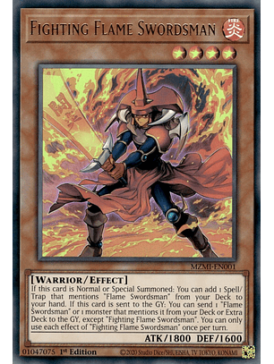 Fighting Flame Swordsman - MZMI-EN001 - Ultra Rare