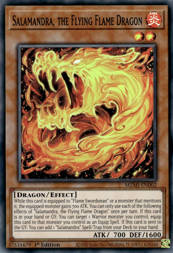 Salamandra, the Flying Flame Dragon - MZMI-EN002 - Super Rare 1