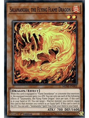 Salamandra, the Flying Flame Dragon - MZMI-EN002 - Super Rare