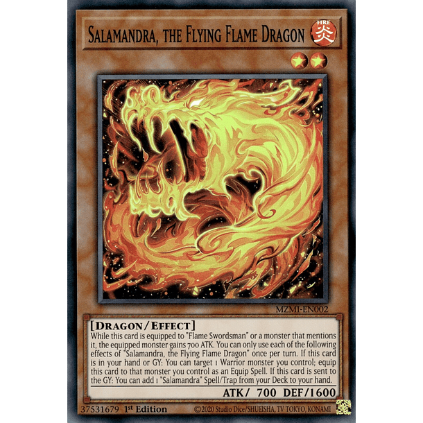 Salamandra, the Flying Flame Dragon - MZMI-EN002 - Super Rare