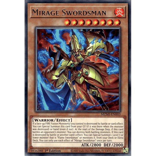 Mirage Swordsman - MZMI-EN003 - Rare