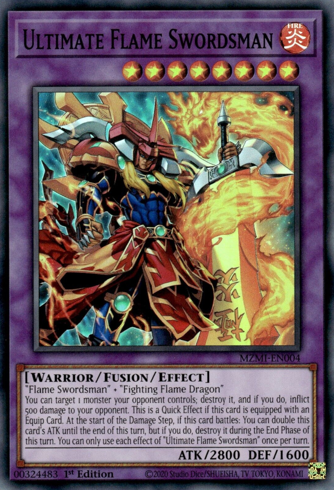 Ultimate Flame Swordsman - MZMI-EN004 - Super Rare 1