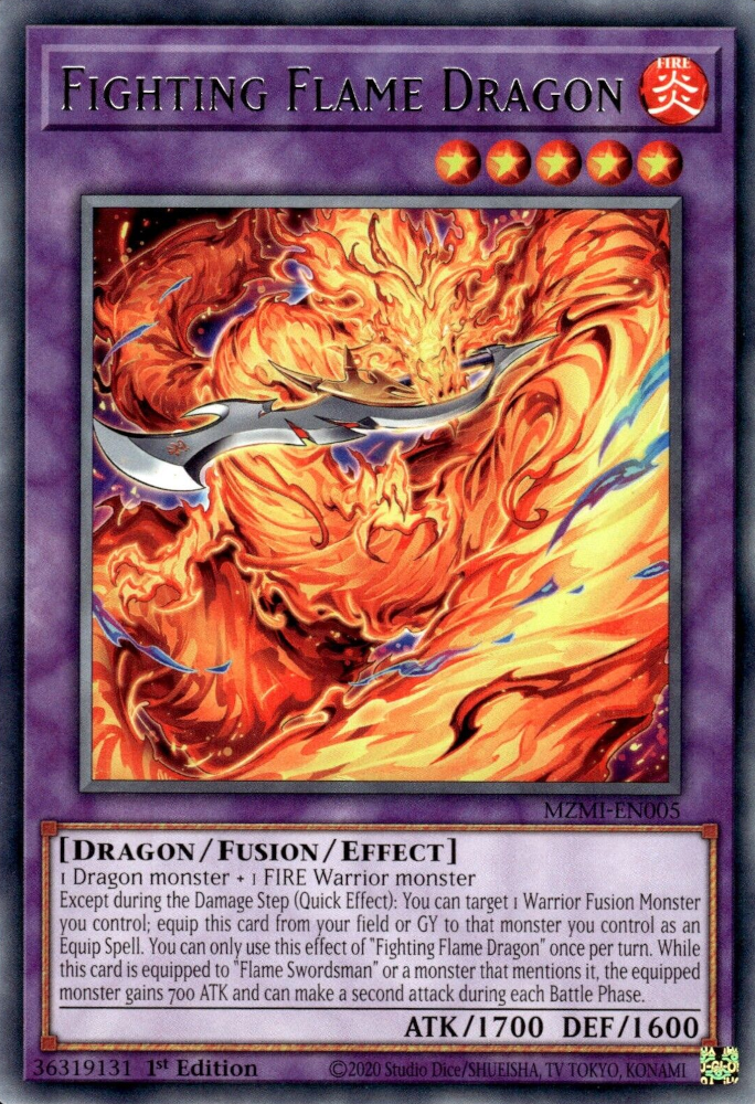 Fighting Flame Dragon - MZMI-EN005 - Rare 1