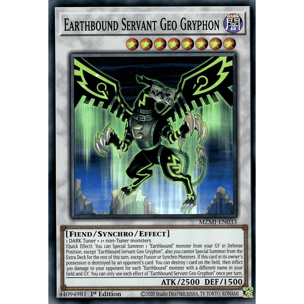 Earthbound Servant Geo Gryphon - MZMI-EN033 - Super Rare