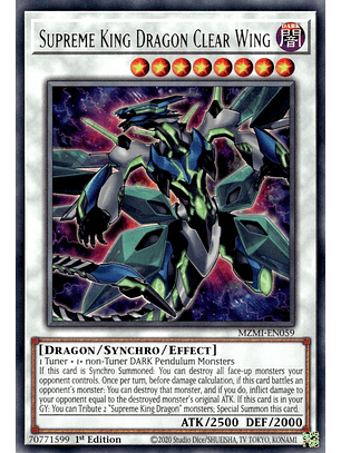 Supreme King Dragon Clear Wing - MZMI-EN059 - Rare