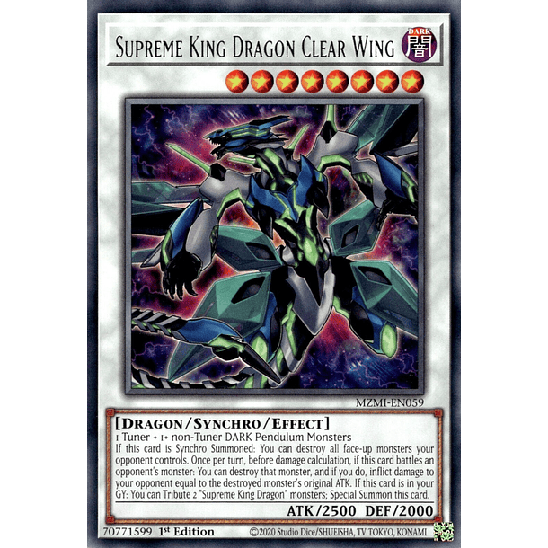 Supreme King Dragon Clear Wing - MZMI-EN059 - Rare