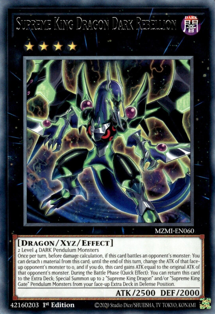 Supreme King Dragon Dark Rebellion - MZMI-EN060 - Rare 1