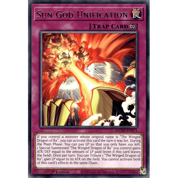 Sun God Unification - MZMI-EN071 - Rare