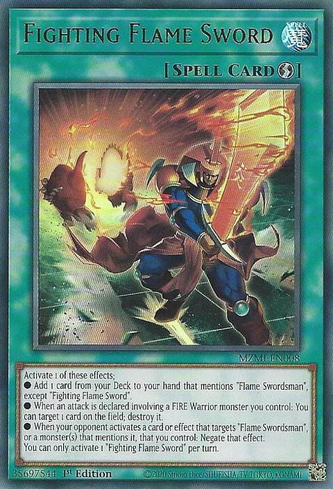 Fighting Flame Sword - MZMI-EN008 - Ultra Rare
