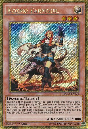 Kozmo Farmgirl - PGL3-EN024 - Gold Secret Rare  1