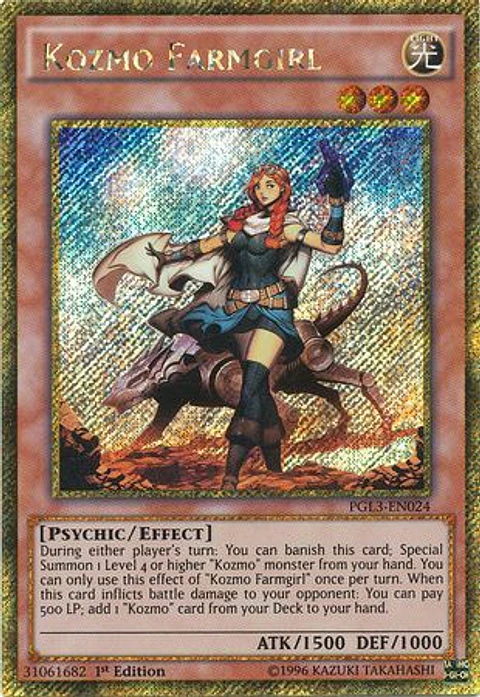 Kozmo Farmgirl - PGL3-EN024 - Gold Secret Rare 