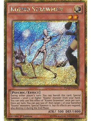 Kozmo Strawman - PGL3-EN028 - Gold Secret Rare 