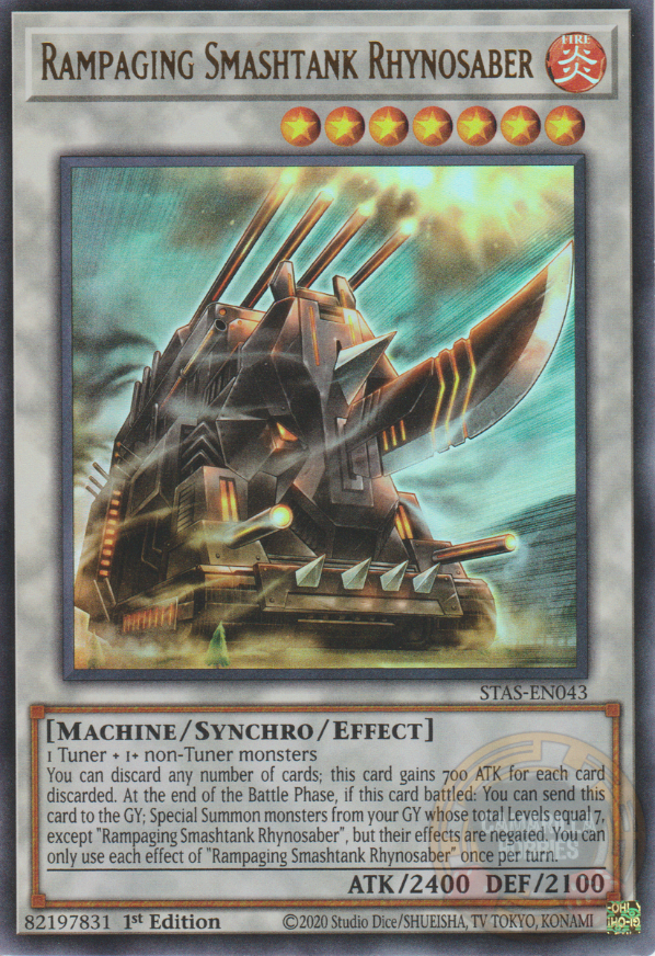 Rampaging Smashtank Rhynosaber - STAS-EN043 - Ultra Rare 1