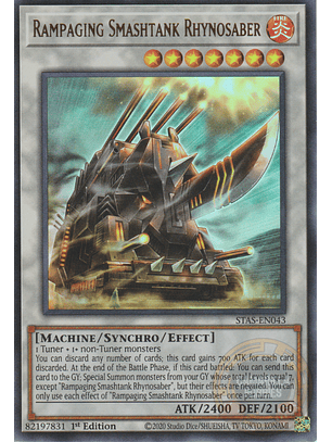 Rampaging Smashtank Rhynosaber - STAS-EN043 - Ultra Rare