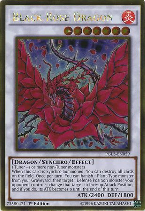 Black Rose Dragon - PGL3-EN059 - Gold Rare