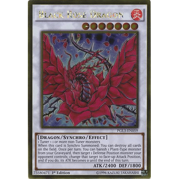 Black Rose Dragon - PGL3-EN059 - Gold Rare