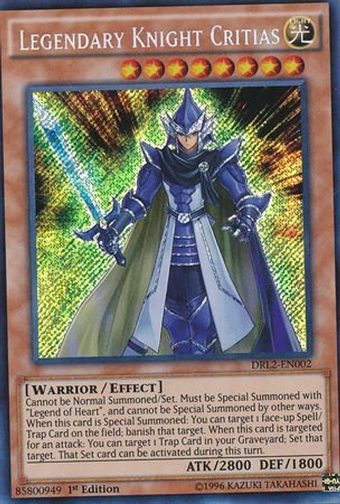 Legendary Knight Critias - DRL2-EN002 - Secret Rare 