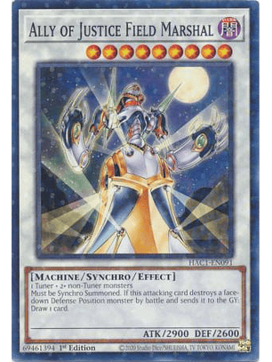Ally of Justice Field Marshal - HAC1-EN091 Duel Terminal Common Parallel