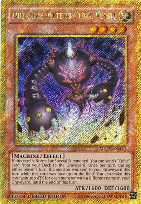 Duza the Meteor Cubic Vessel - MVP1-ENGV1 - Gold Secret Rare Limited Edition