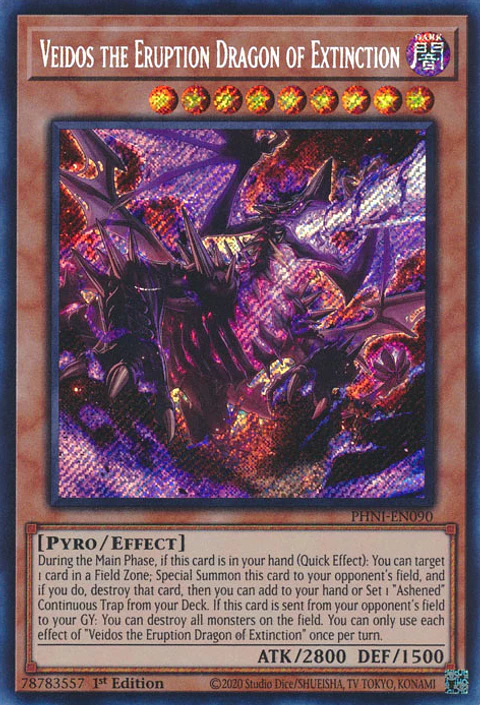 Veidos the Eruption Dragon of Extinction - PHNI-EN090 - Secret Rare