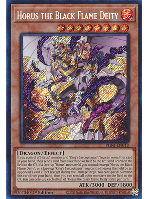 Horus the Black Flame Deity - PHNI-EN018 - Secret Rare