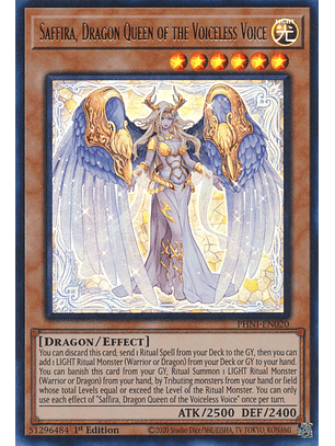 Saffira, Dragon Queen of the Voiceless Voice - PHNI-EN020 - Ultra Rare