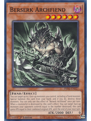 Berserk Archfiend - PHNI-EN027 - Common 