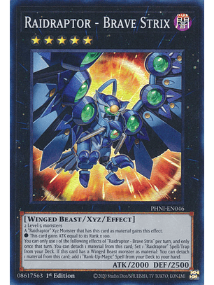 Raidraptor - Brave Strix - PHNI-EN046 - Super Rare
