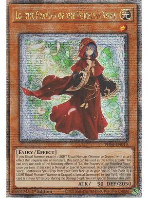 Lo, the Prayers of the Voiceless Voice - PHNI-EN019 - Quarter Century Secret Rare