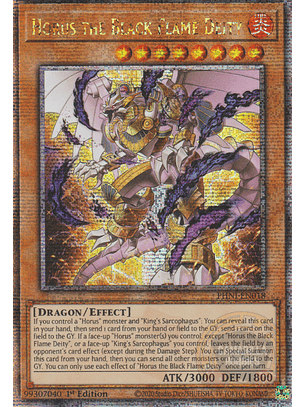 Horus the Black Flame Deity - PHNI-EN018 - Quarter Century Secret Rare