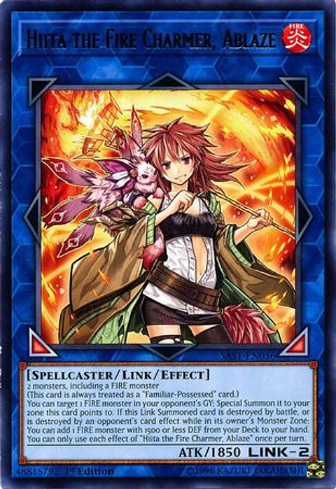 Hiita the Fire Charmer, Ablaze - SAST-EN056 - Rare 