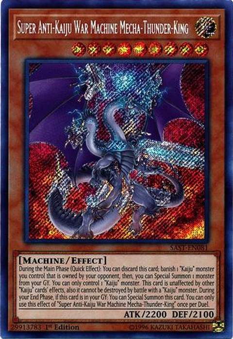 Super Anti-Kaiju War Machine Mecha-Thunder-King - SAST-EN081 -Secret Rare