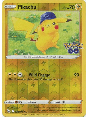 Pikachu - 028/078 - Holo Rare Reverse Holo