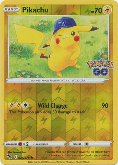 Pikachu - 028/078 - Holo Rare Reverse Holo