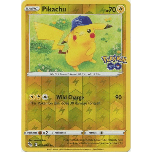 Pikachu - 028/078 - Holo Rare Reverse Holo