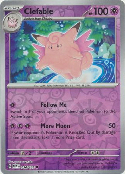 Clefable - 036/165 - Uncommon 