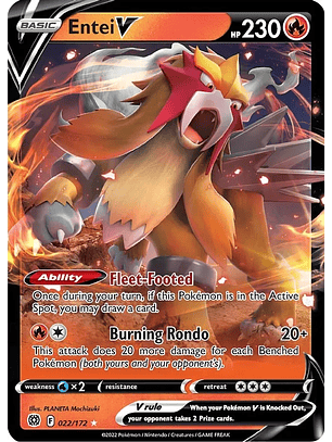 Entei V - 022/172 - Ultra Rare