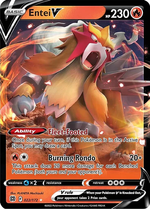 Entei V - 022/172 - Ultra Rare